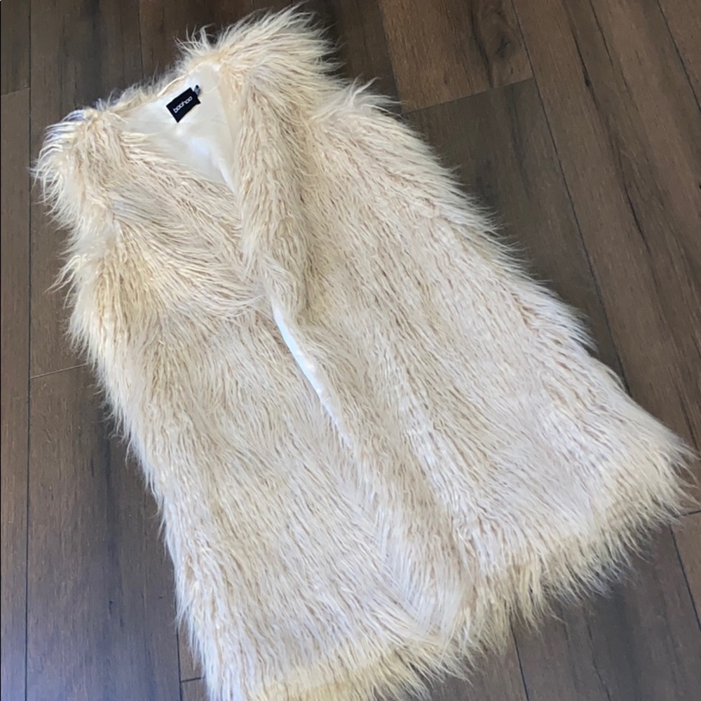 Open Front Mongolian Faux Fur Vest